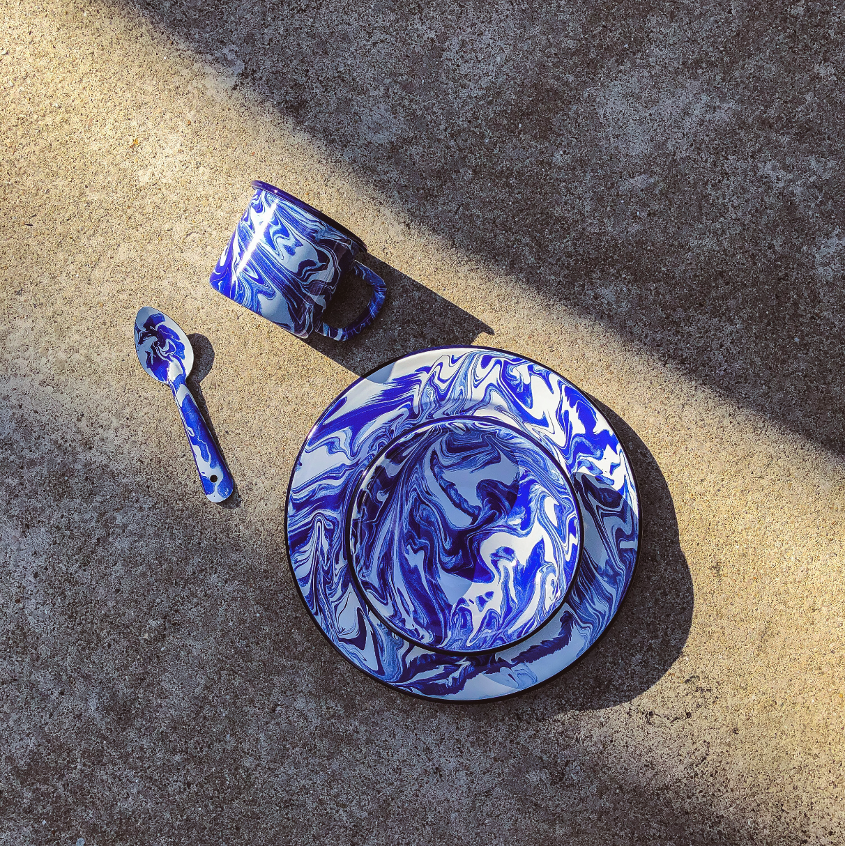 Ultramarine Marbled Enamel Series PREORDER by PROSE Tabletop