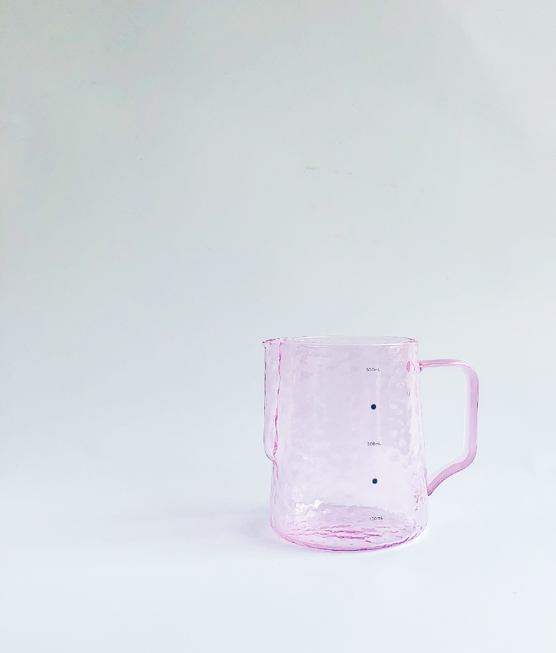 Rosé Granite Glass Milk Jug by PROSE Décor