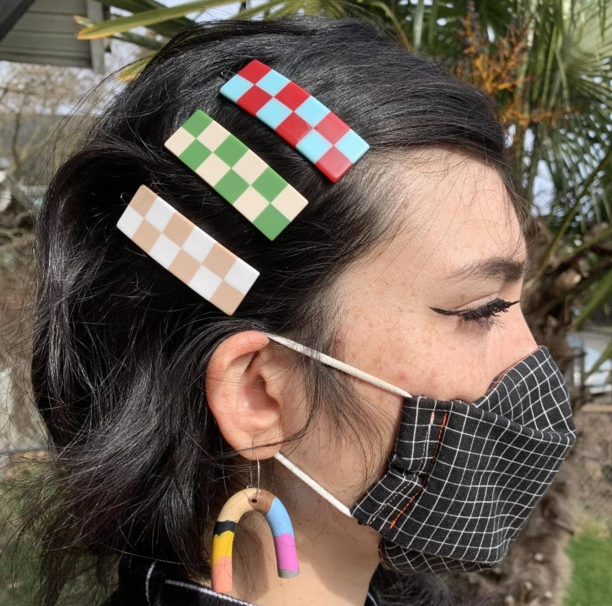 Chessboard Hair Claws  by Veronique