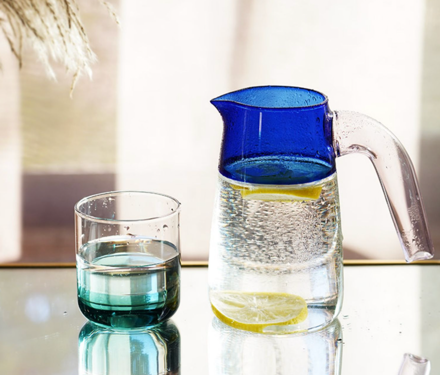 Ultramarine Contrast Water Pitcher by PROSE Tabletop