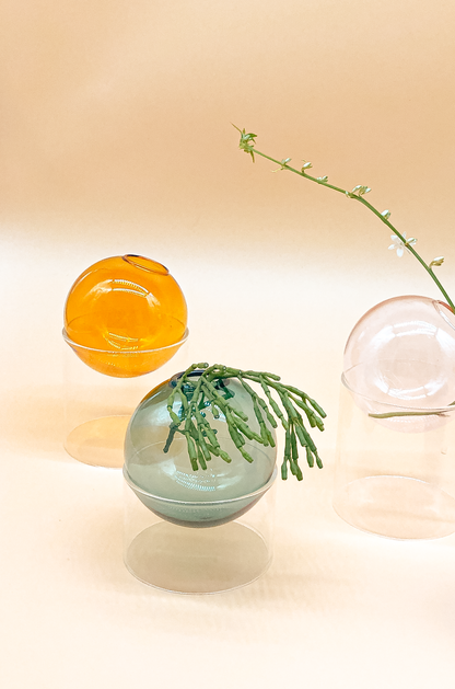 Fishbowl Mini Vase in Tangerine by PROSE Botanical