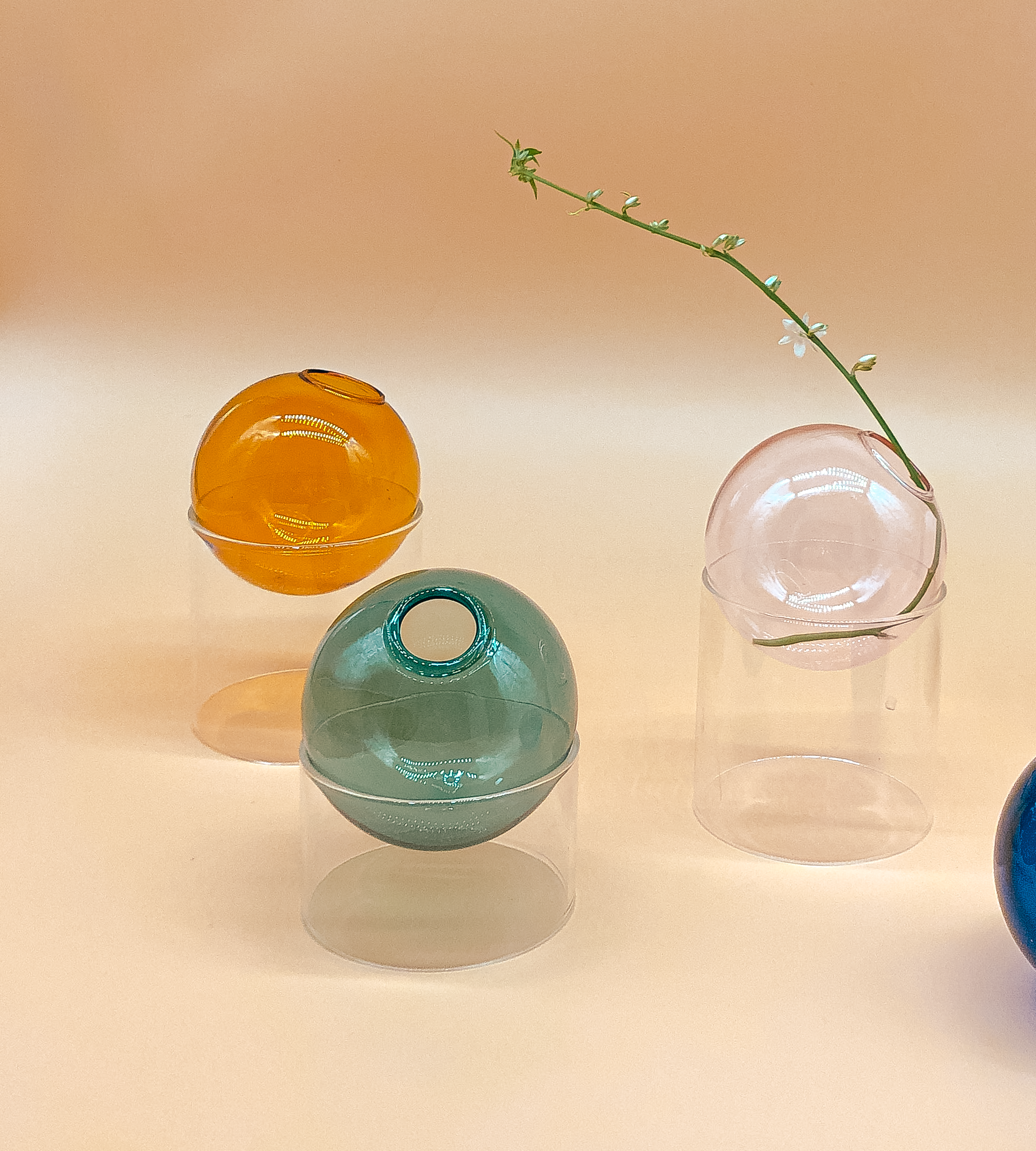 Fishbowl Mini Vase in Tangerine by PROSE Botanical
