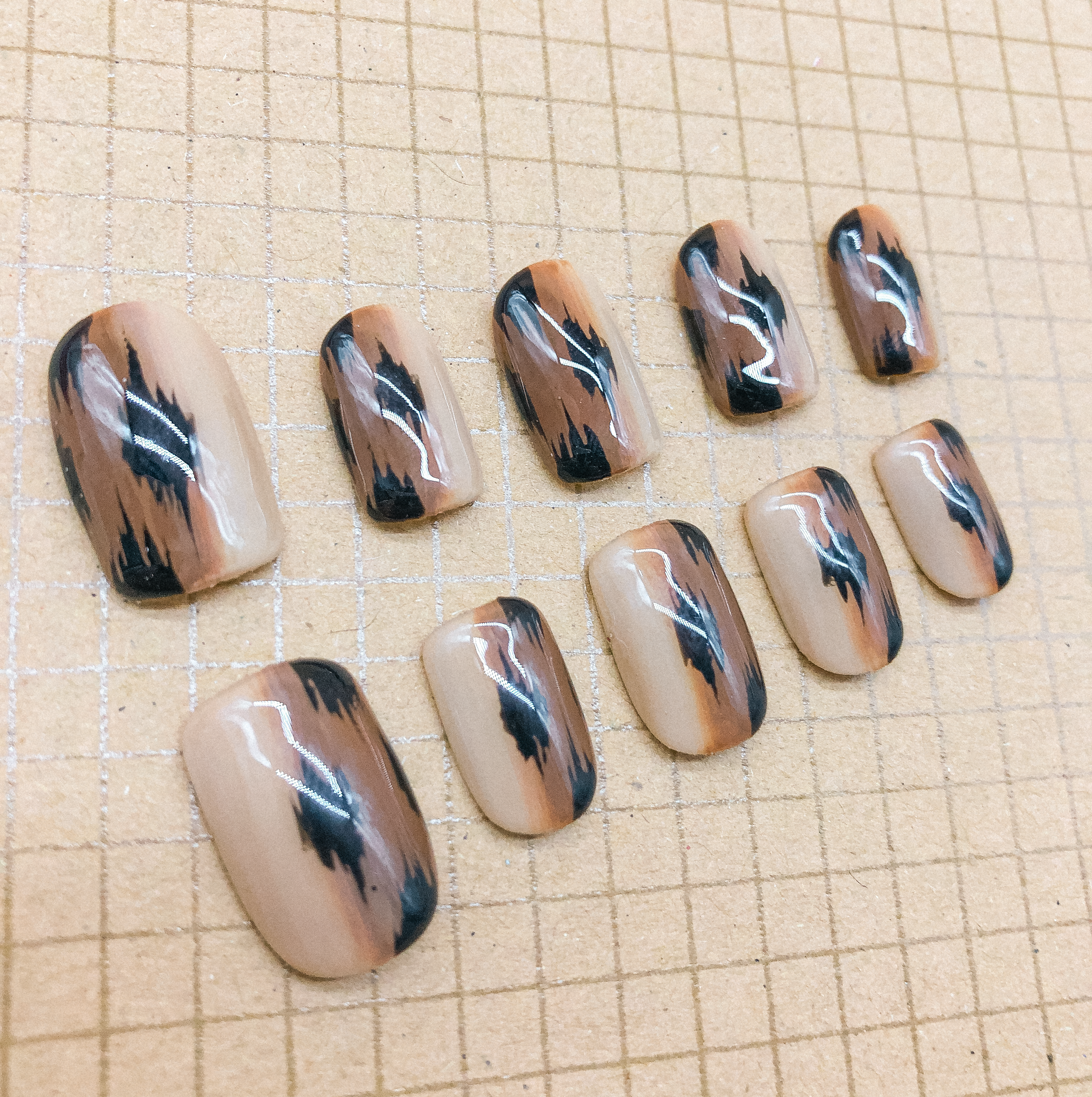 Ikat Press On Nails (Custom) by Veronique