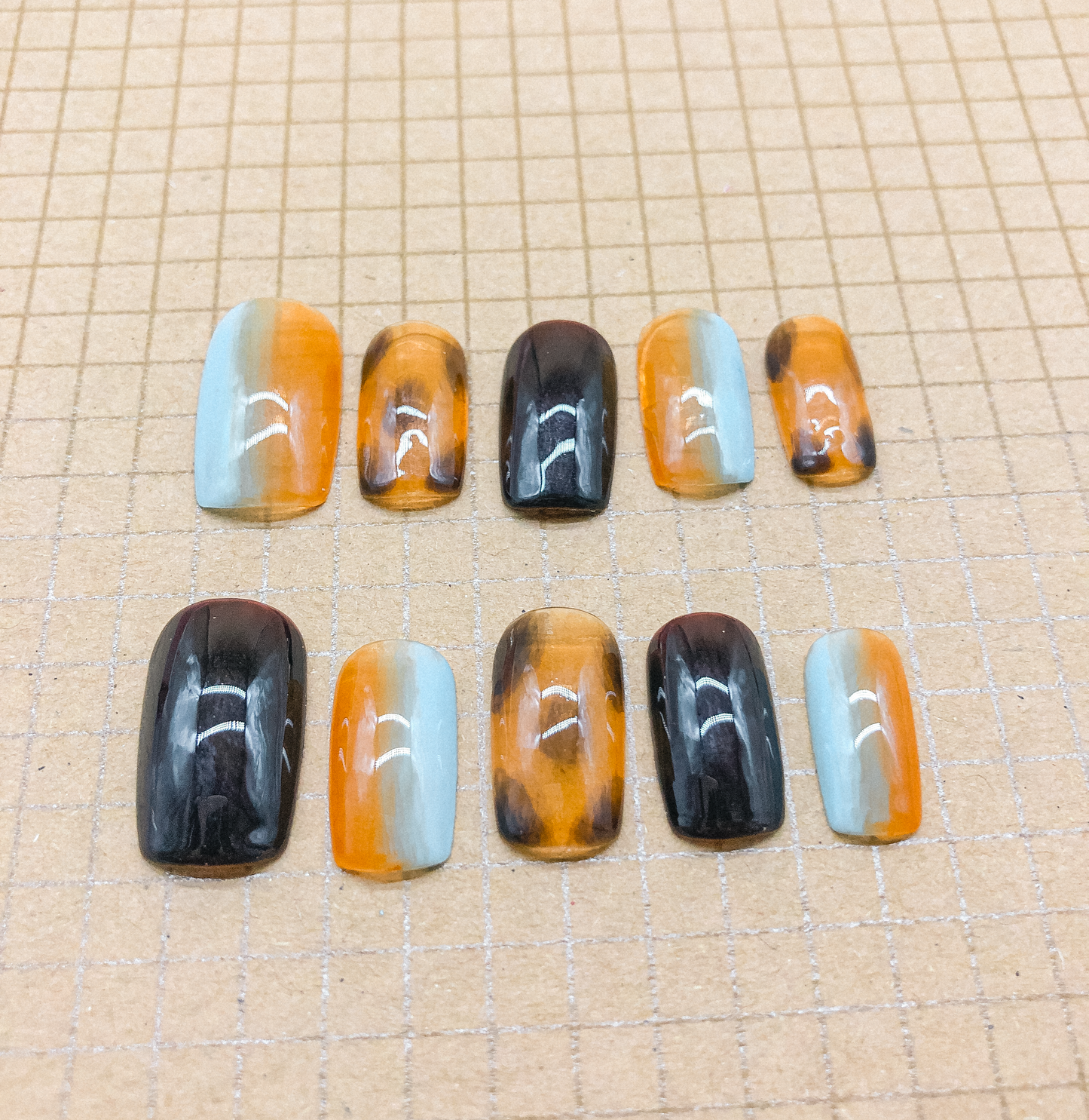 Summer Skin Press On Nails (Custom) by Veronique