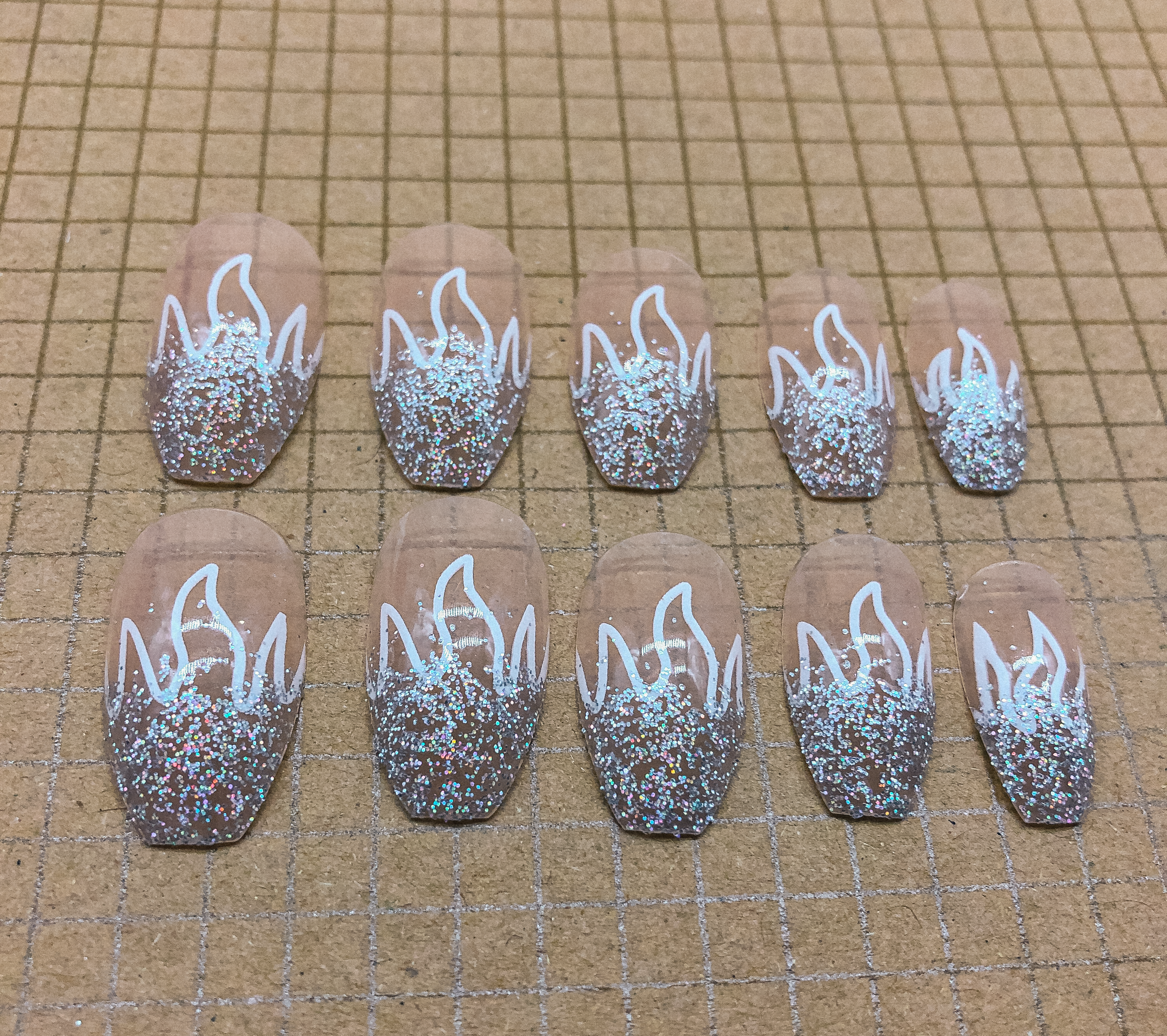 White Fang Press On Nails (Custom) by Veronique