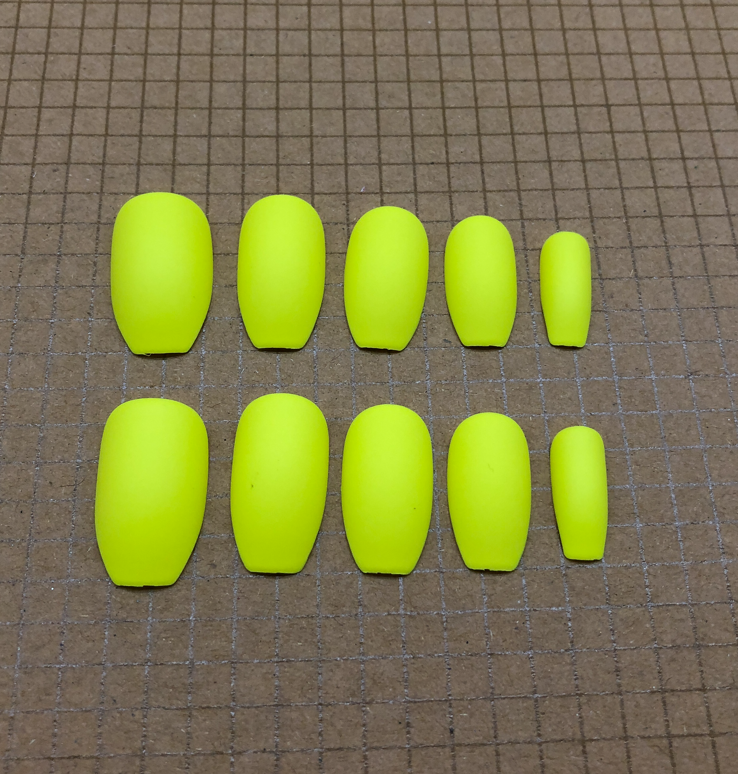 Dayglo Press On Nails (Custom) by Veronique
