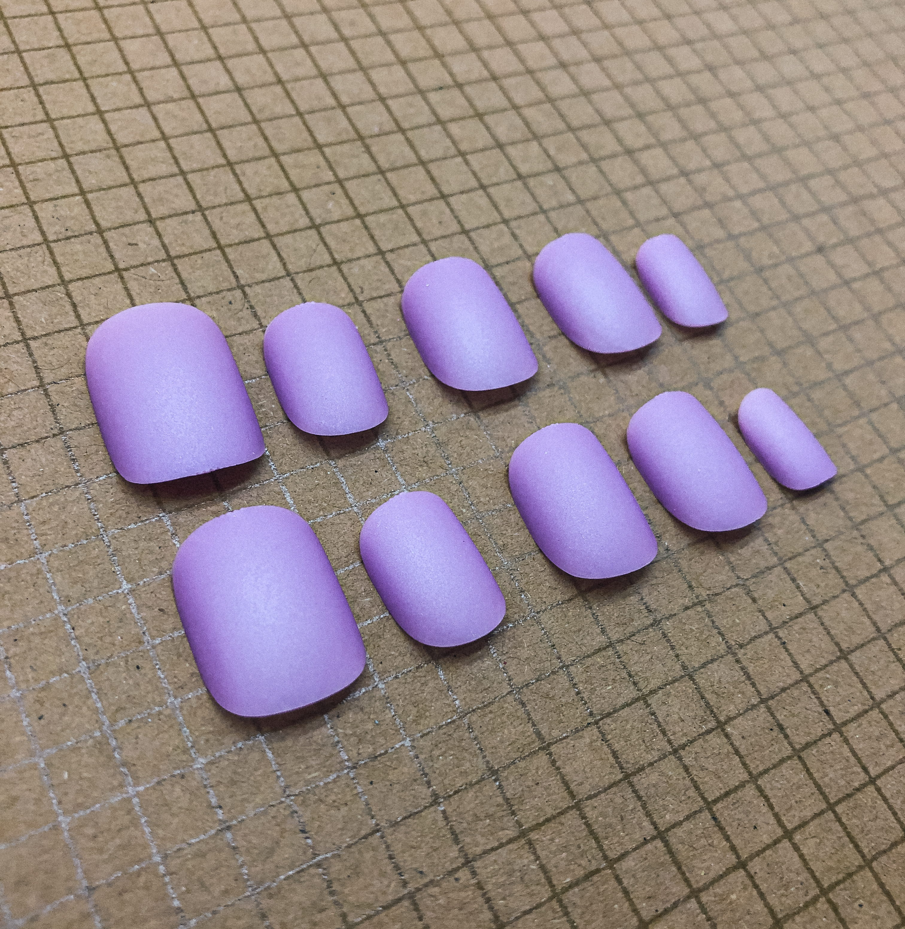 24 Xred Purple Fake Nails Art Tips Acrylic Nail False Full Cover ManiY^y^ |  eBay
