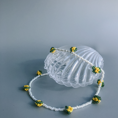 Kumquat Beaded Necklace by Veronique