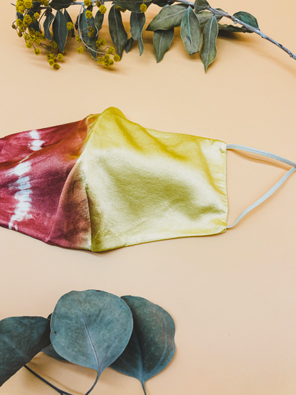 Satin Reusable Face Mask in Sundown by Veronique