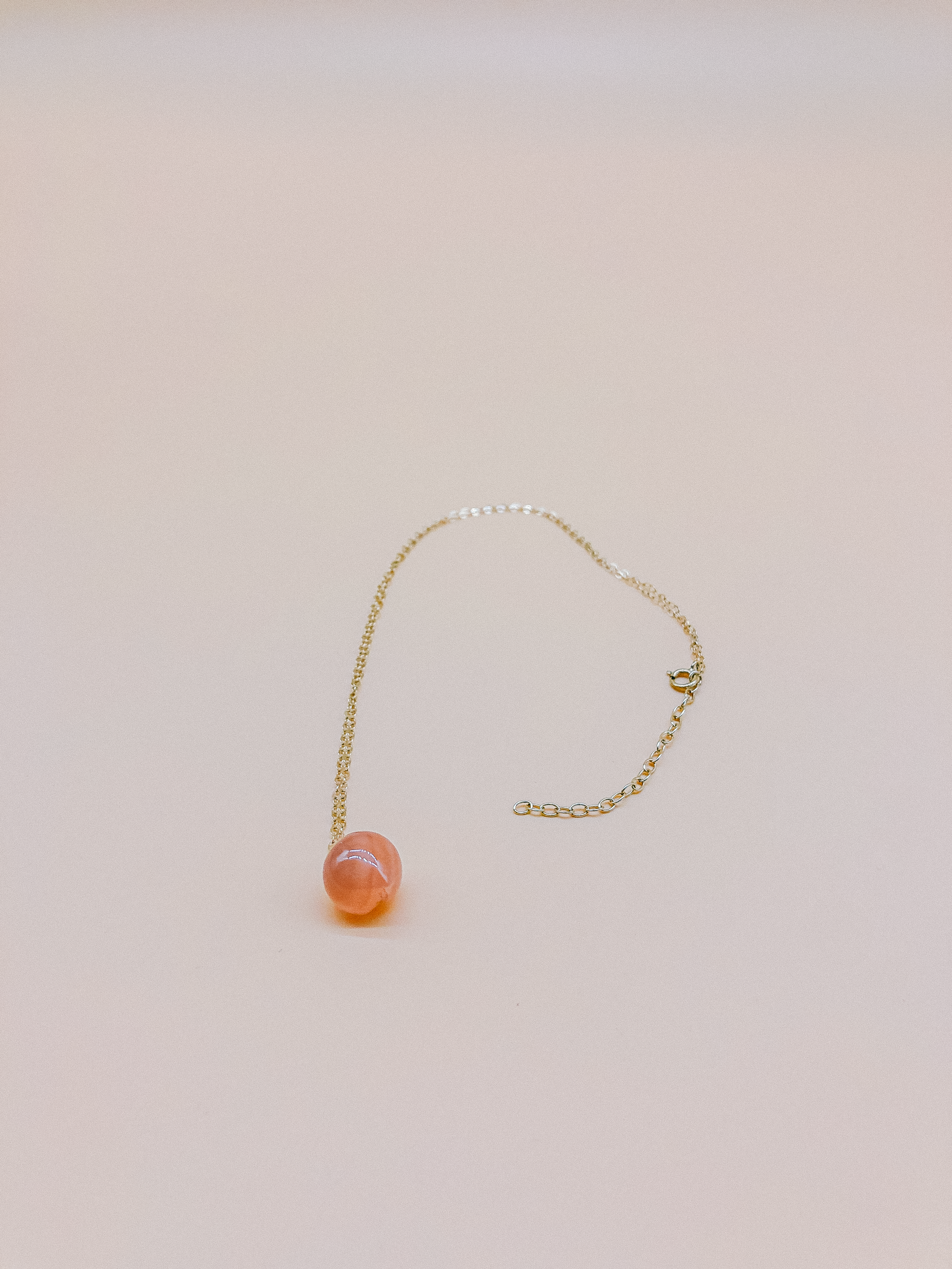 Peach Quartz Necklace by Veronique