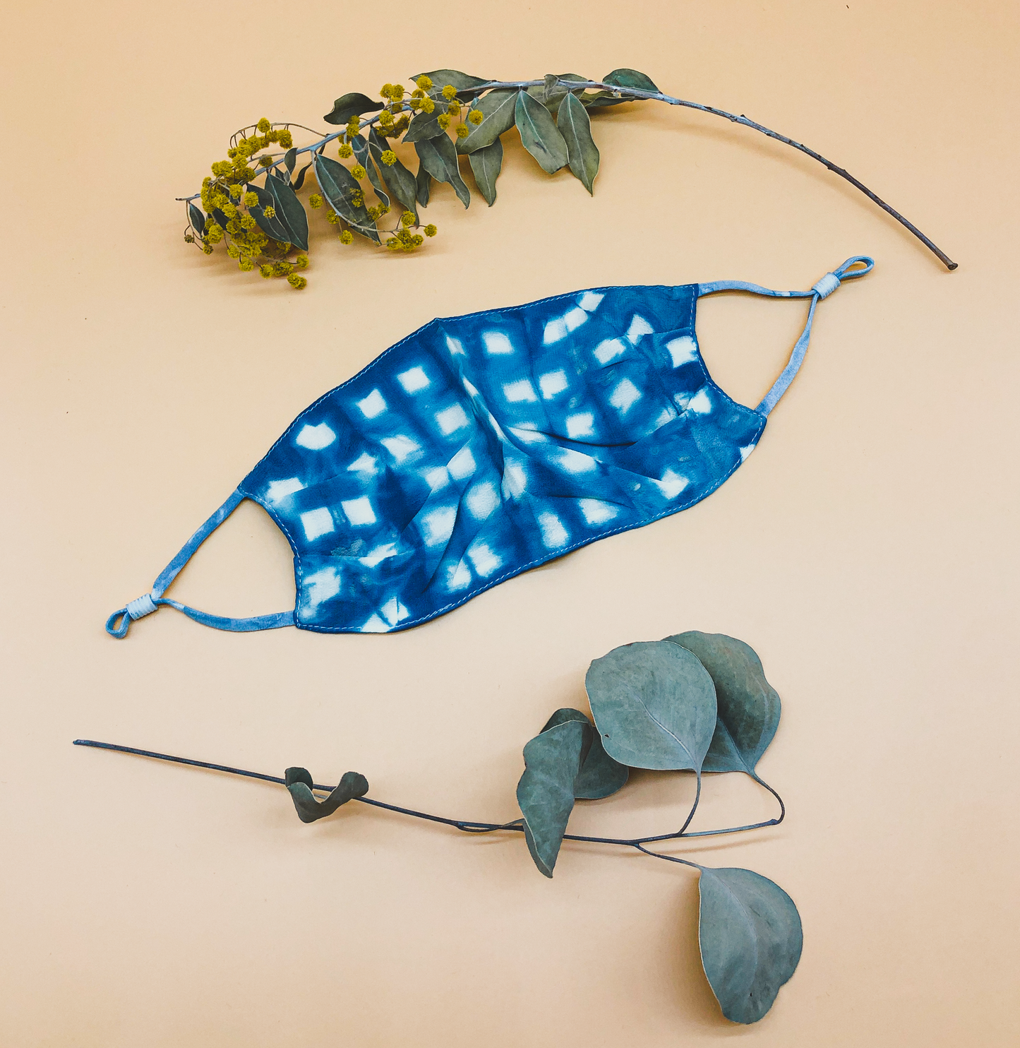 Indigo Tie Dye Reusable Mask (Set of 2) by Veronique