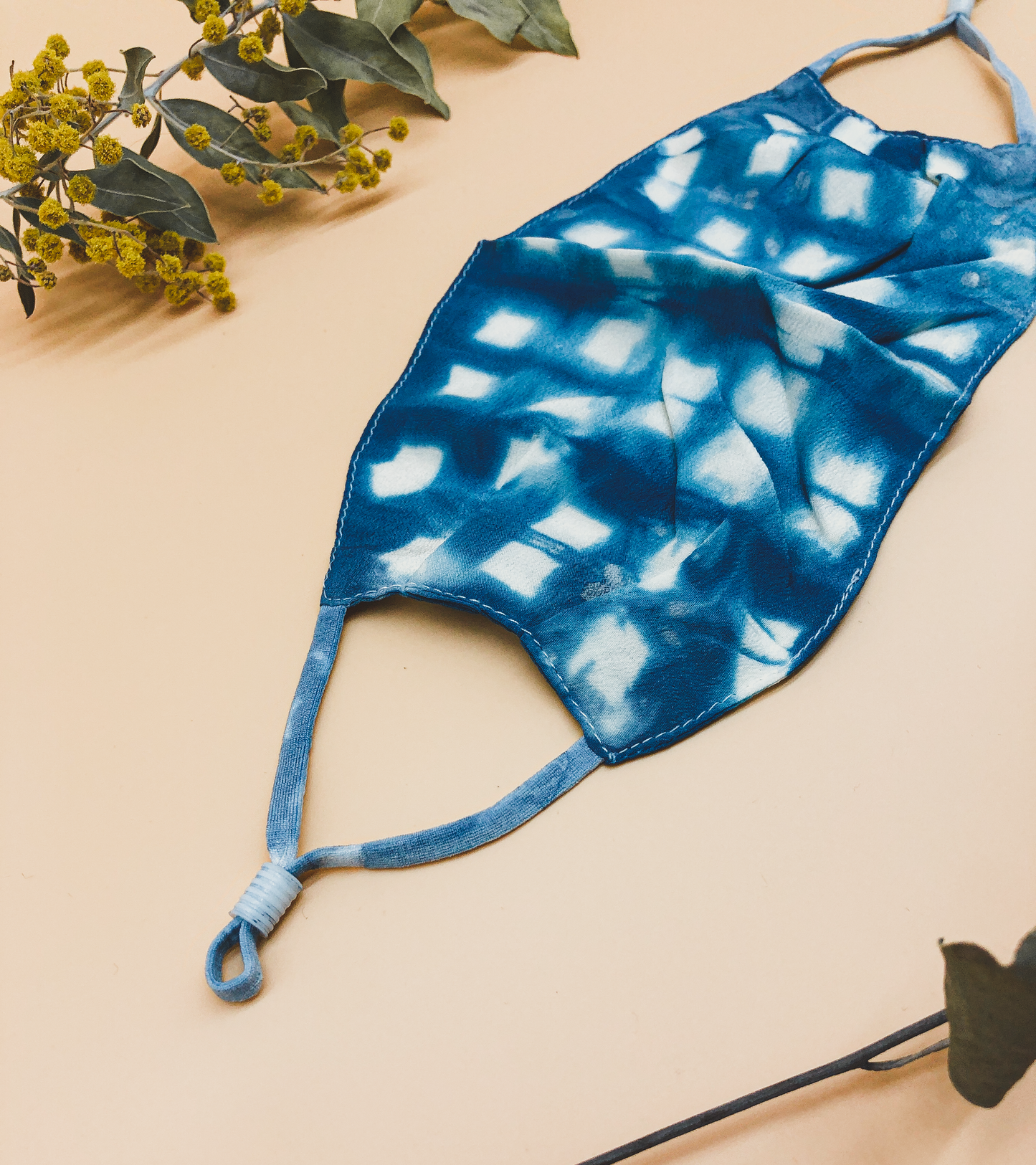 Indigo Tie Dye Reusable Mask (Set of 2) by Veronique