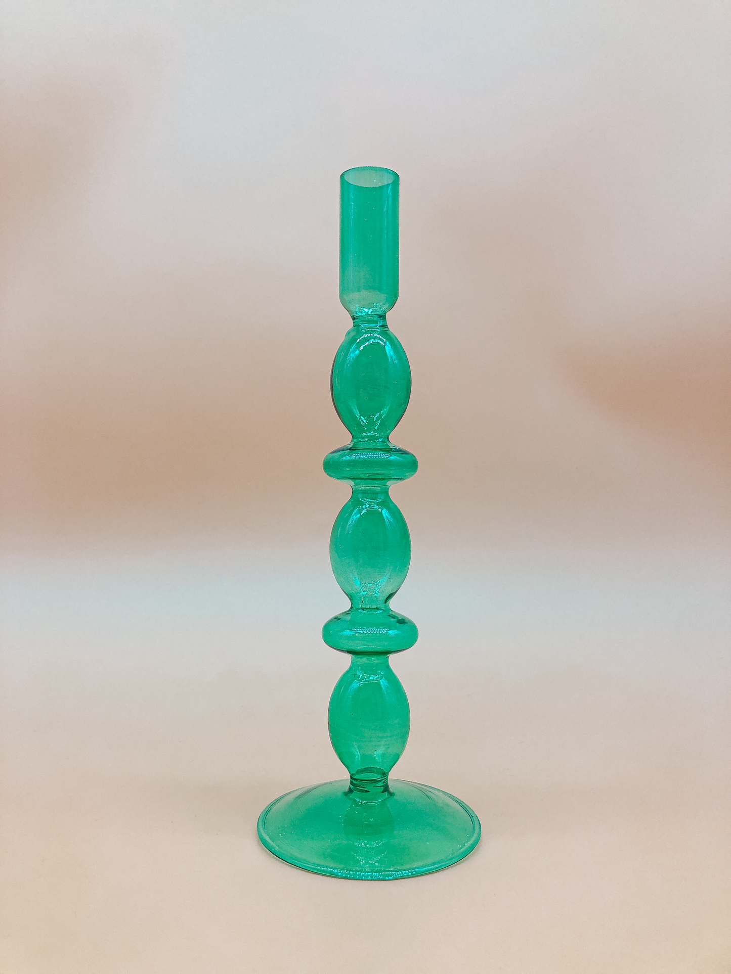 Vintage Emerald Candle Holder by PROSE Tabletop