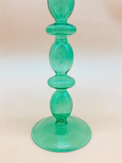 Vintage Emerald Candle Holder by PROSE Tabletop