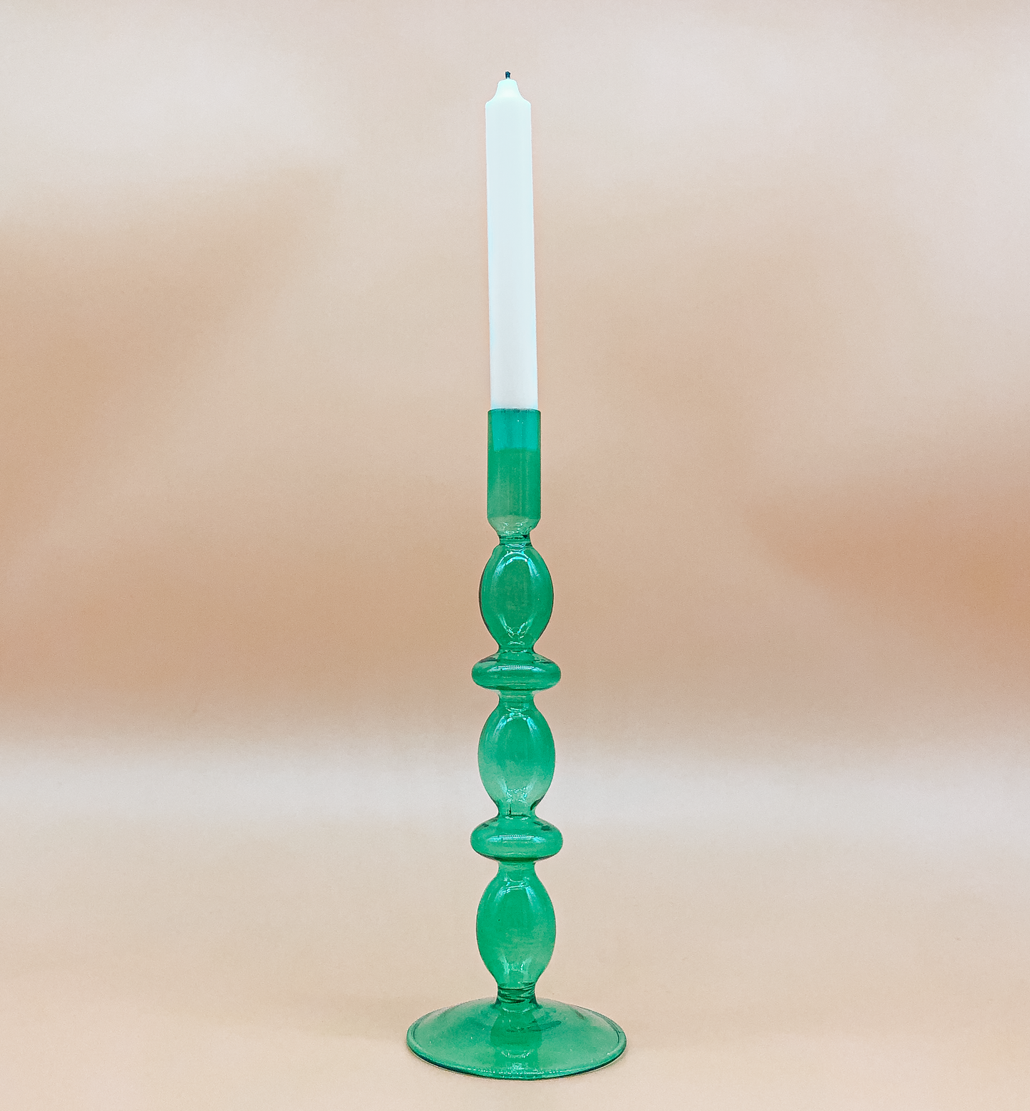 Vintage Emerald Candle Holder by PROSE Tabletop