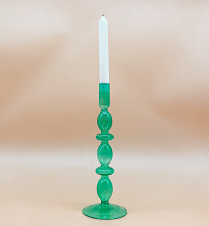 Vintage Emerald Candle Holder by PROSE Tabletop