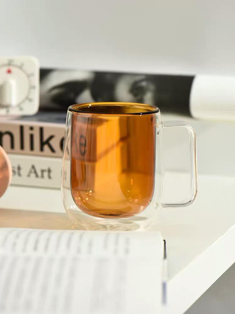 Insulated Curve Glass Mug by PROSE Tabletop