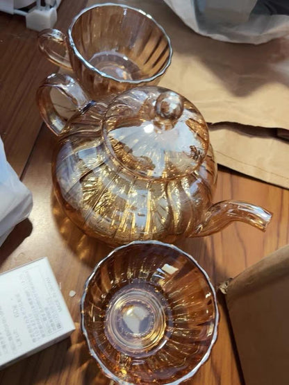 Vintage Carnival Glass Teapot Set by PROSE Tabletop