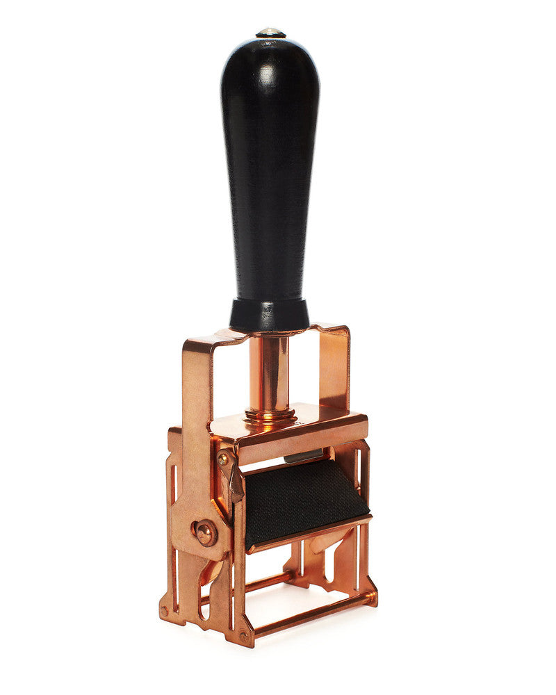 Self-Inking Rubber Stamp Copper + Black