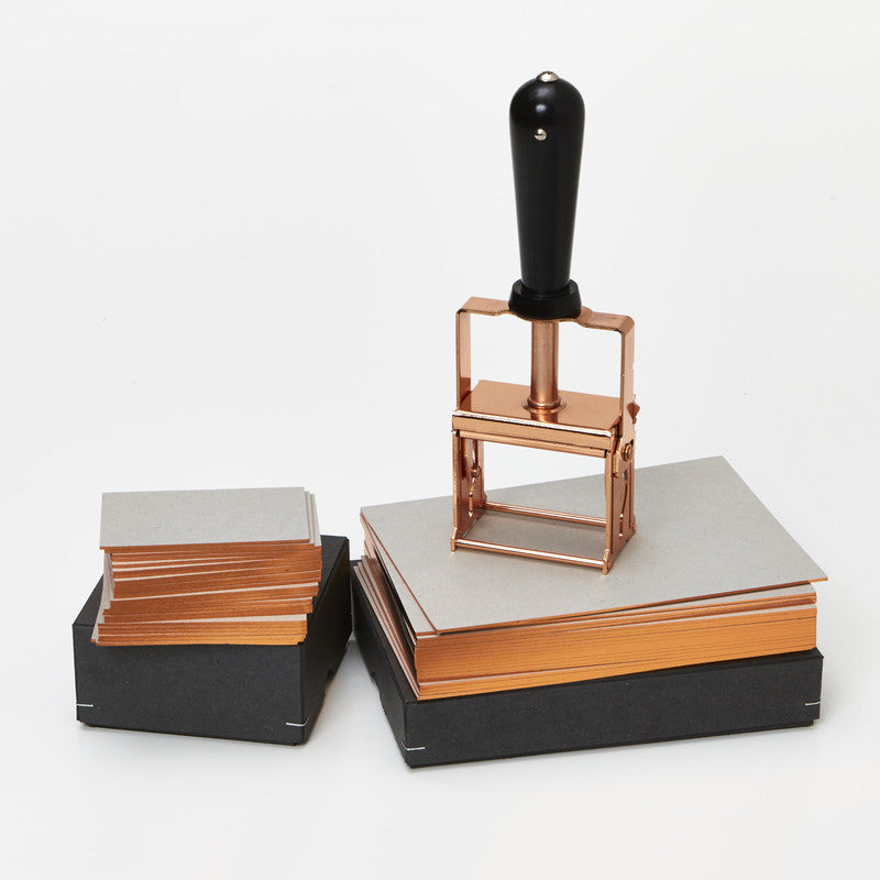Self-Inking Rubber Stamp Copper + Black