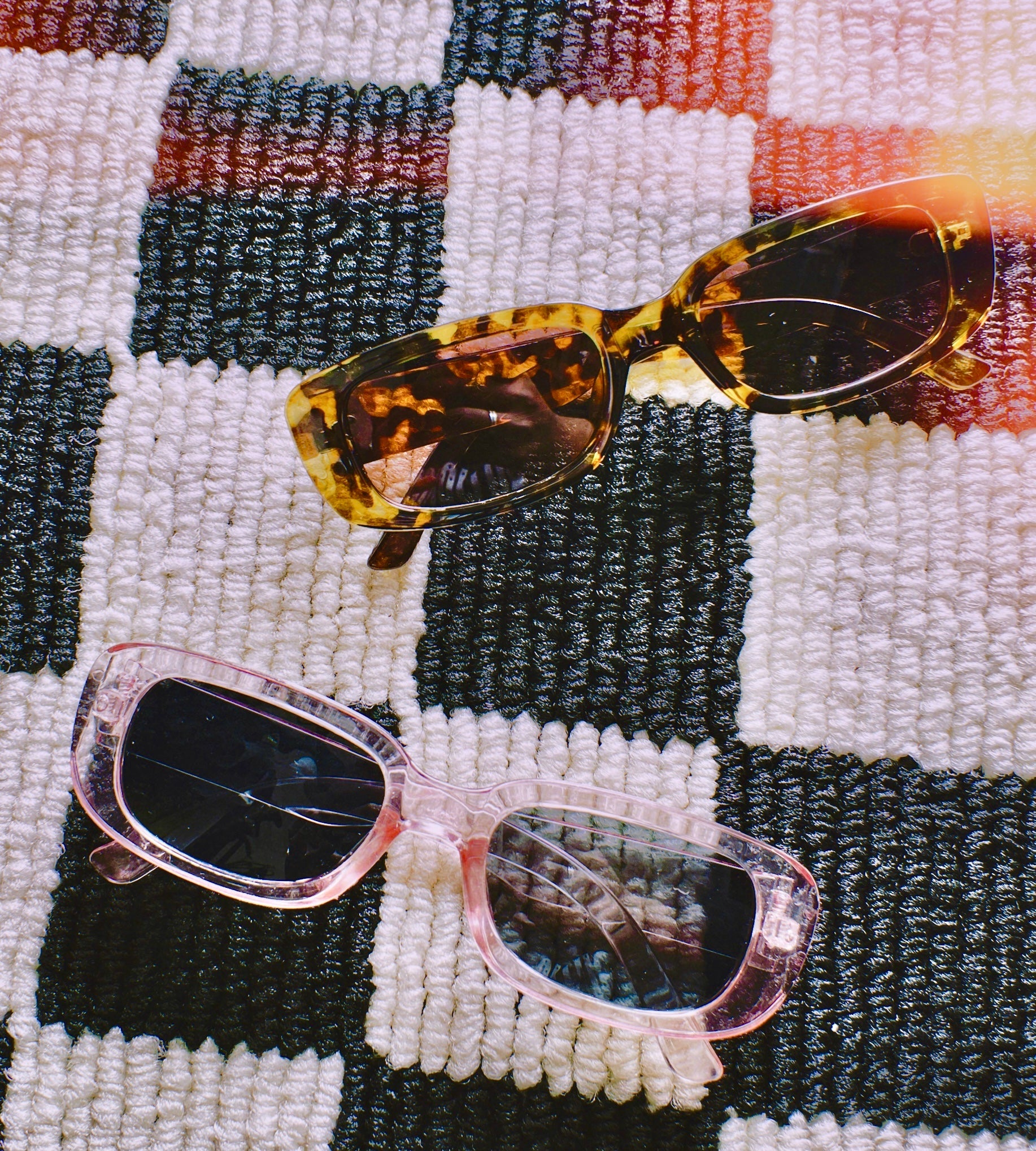 90s Rosé Acetate Sunglasses by Veronique