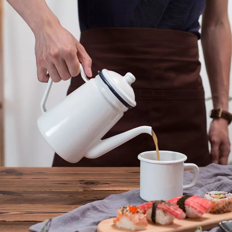 Red Enamel Coffee Pot by PROSE Tabletop