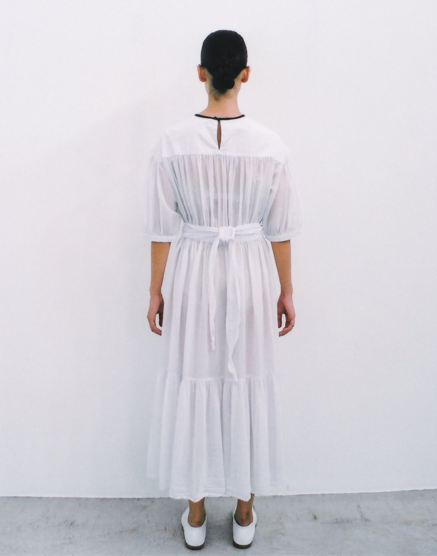 Cotton Silk Round Sleeved Dress by Cosmic Wonder