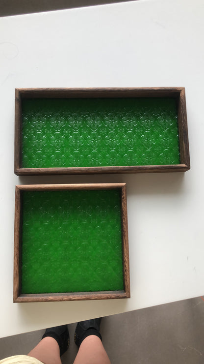 Vintage Style Reversible Tray (Green) by PROSE Tabletop