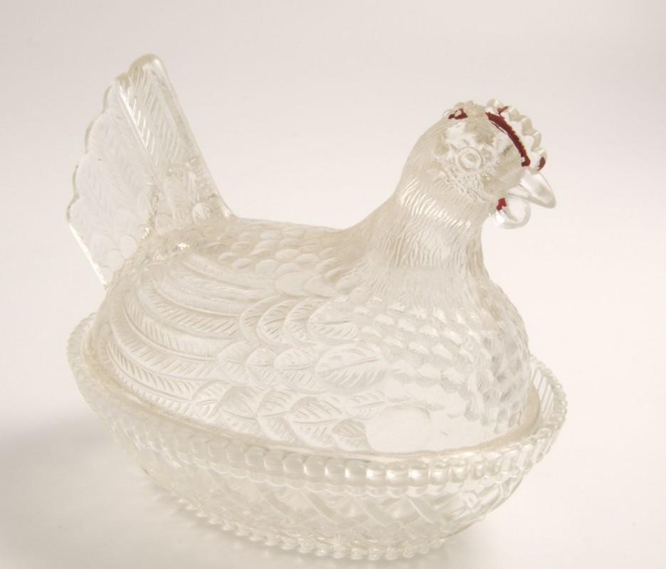 Vintage Glass Butter Dish in Fuchsia by PROSE Tabletop