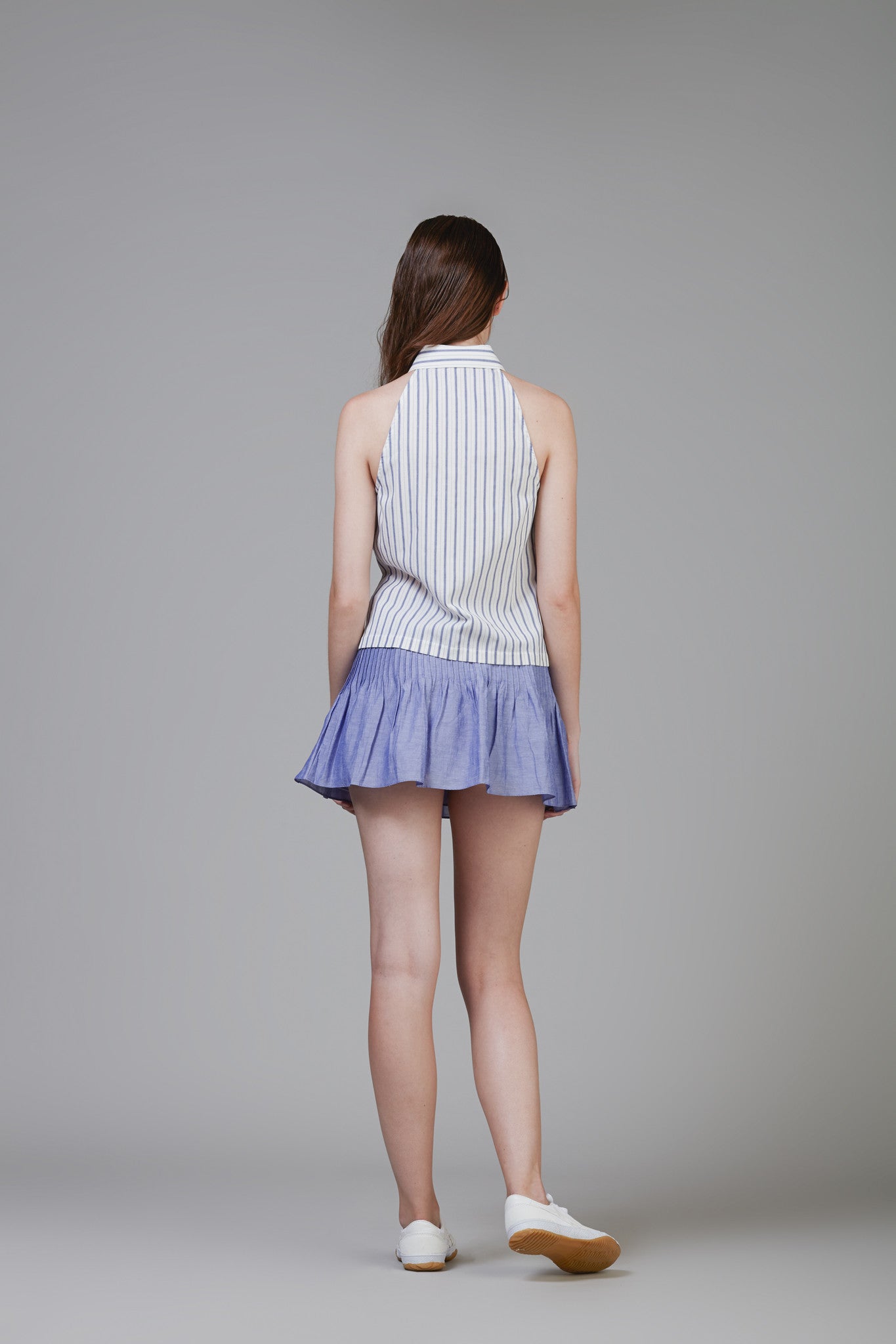 Silk-linen Mini Skirt #2B